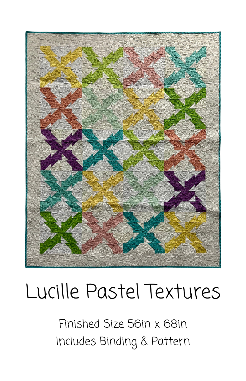 Lucille Quilt Kit, 56x68, Pattern & Binding Included