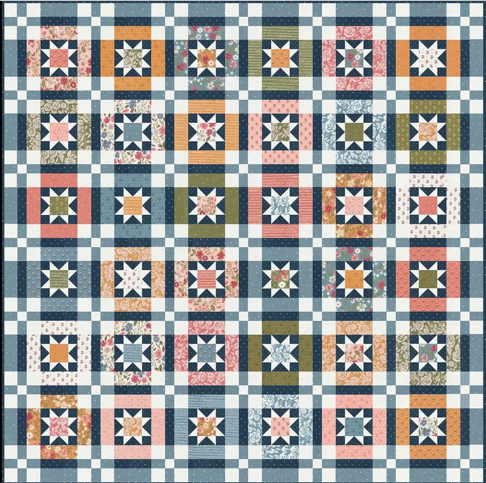 Lucky Stars Kit, 75" x 75", Pattern Included