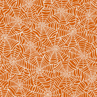 Pumpkin Grove Spider Webs - Orange/Cream