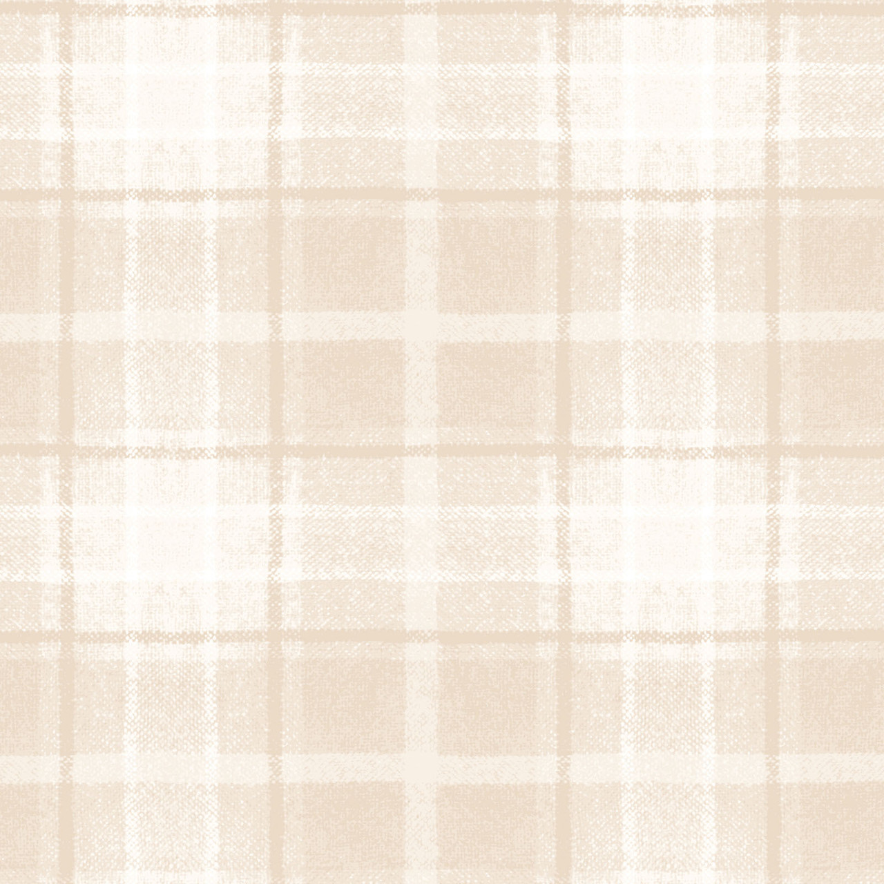 Snowtop Mountain Flannel Big Plaid - Cream