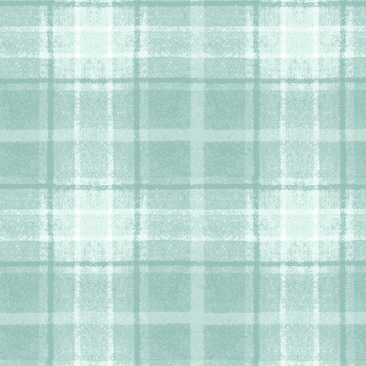 Snowtop Mountain Flannel Big Plaid - Aqua