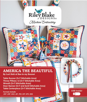 Machine Embroidery Americana America the Beautiful Projects