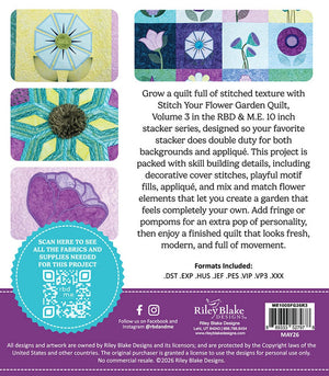 Machine Embroidery Stitch Your Flower Garden