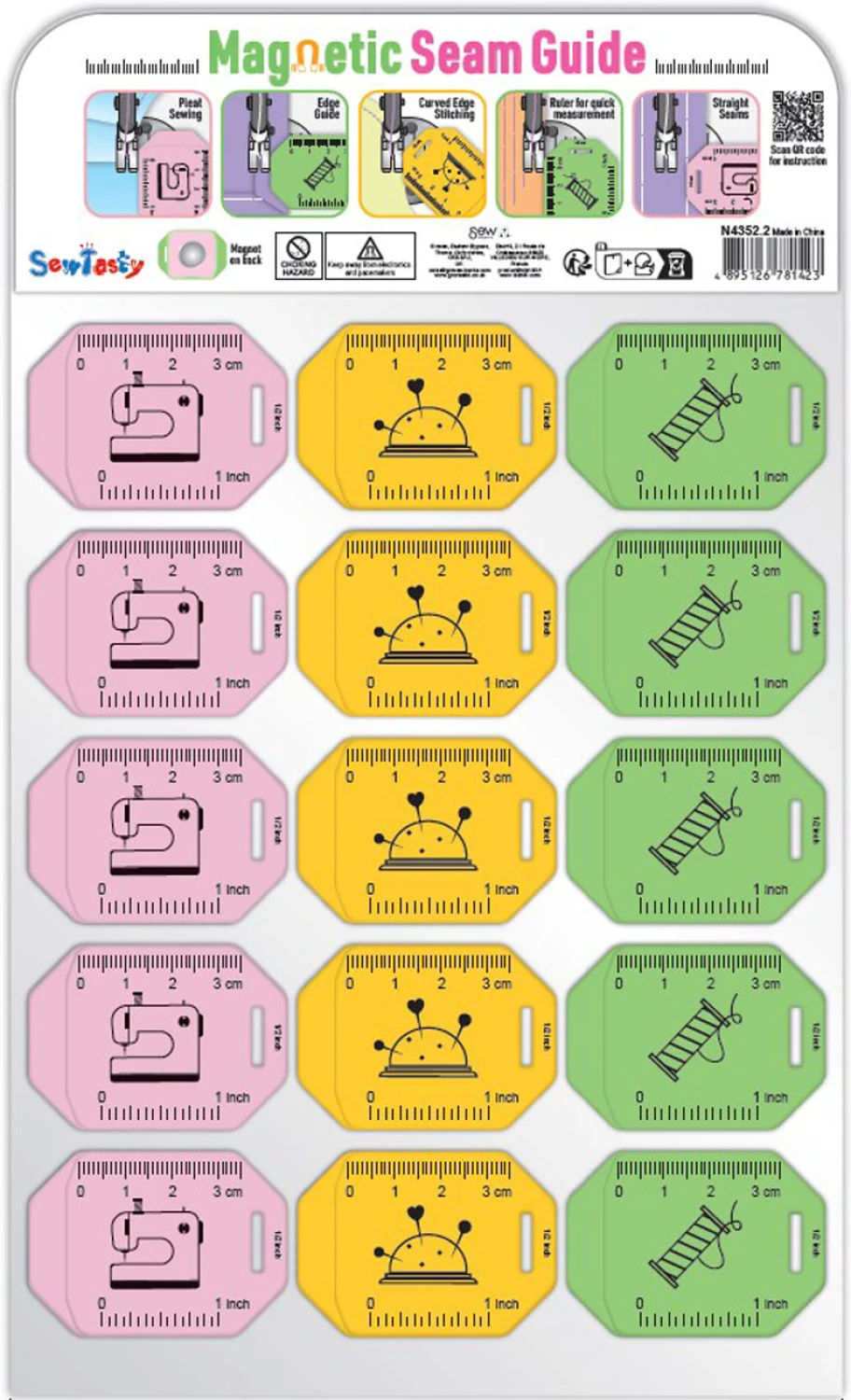 Magnetic Seam Guide, Asst Colors