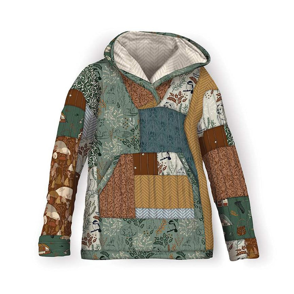 Casey Cometti Dancing Daisies Quilted Hoodie Pattern - Pine Casey Cometti Dancing Daisies Quilted Hoodie Pattern - Pine