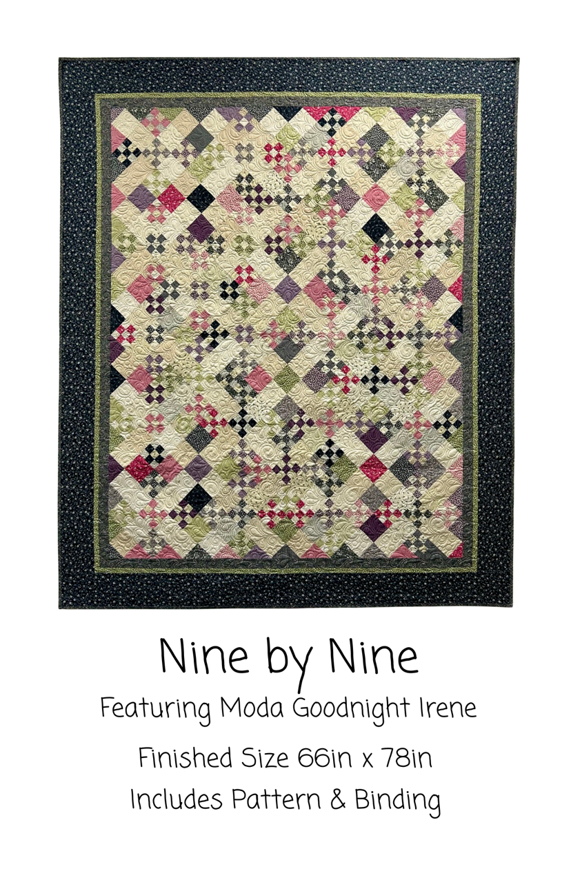Nine by Nine Kit, 66x78, Pattern & Binding Included