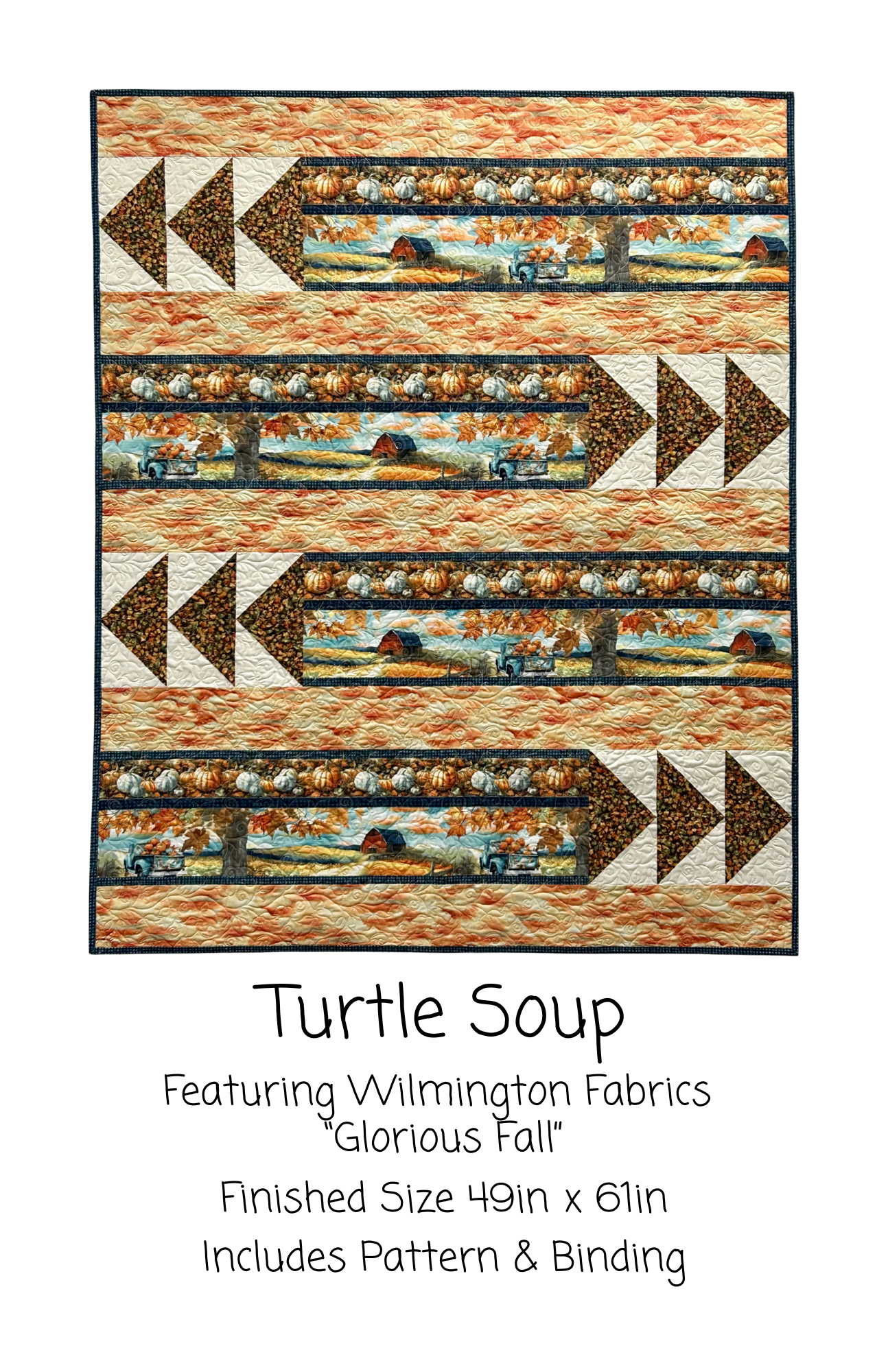 Turtle Soup Kit, 49 x 61, Pattern & Binding Included