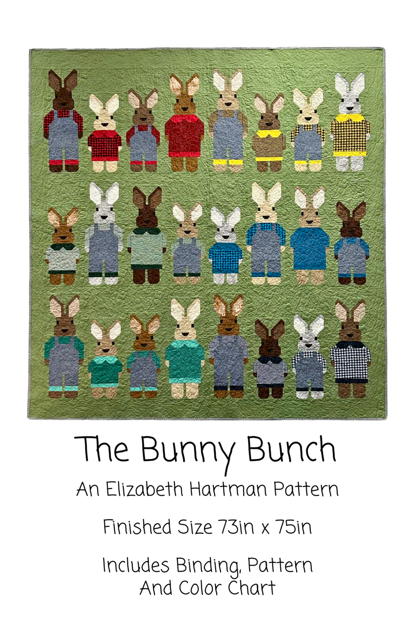 The Bunny Bunch Kit, 73x75, Includes pattern & binding