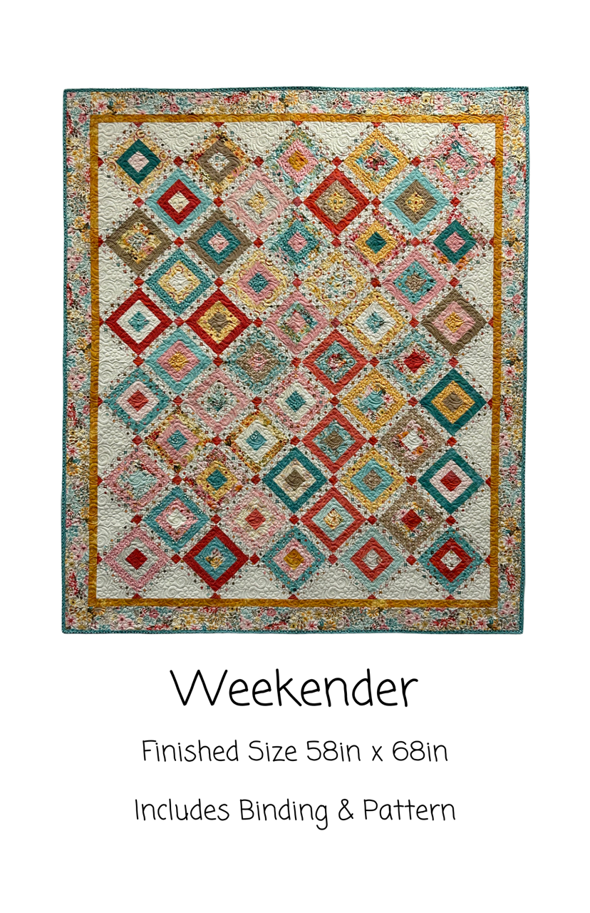 Weekender Quilt, 58x68, Pattern & Binding Included