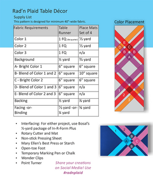Rad'n Plaid Table Décor Pattern