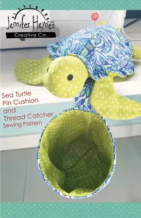 Sea Turtle Pin Cushion and Thread Catcher