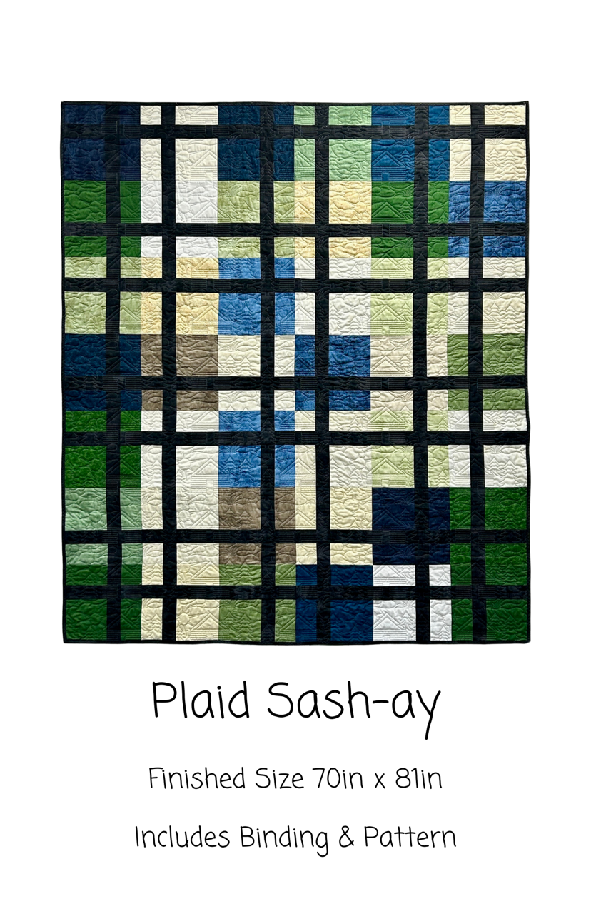 Enchanted Forest Plaid Sash-ay, Pattern Included