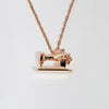 Sewing Machine Pendant Rose Gold