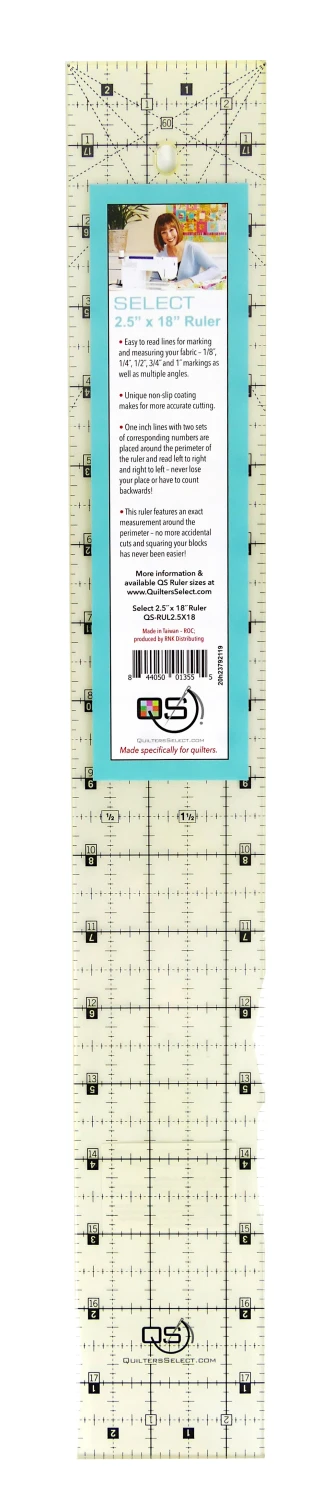 Non-Slip Ruler 2-1/2in x 18in