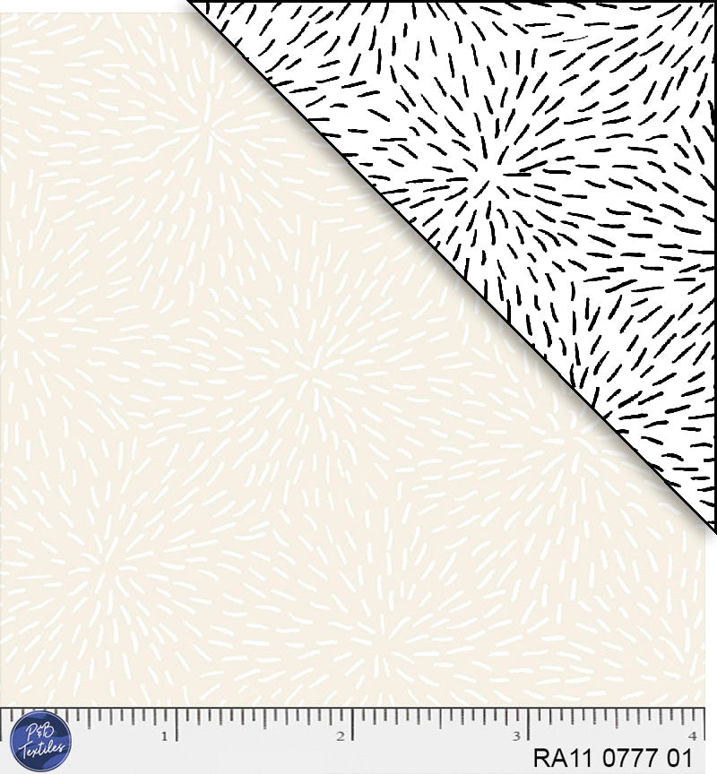 Ramblings 11 Lines White on Cream