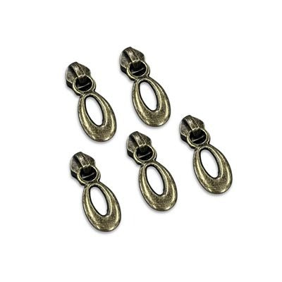 Zipper Pulls-Teardrop No. 5 Bronze