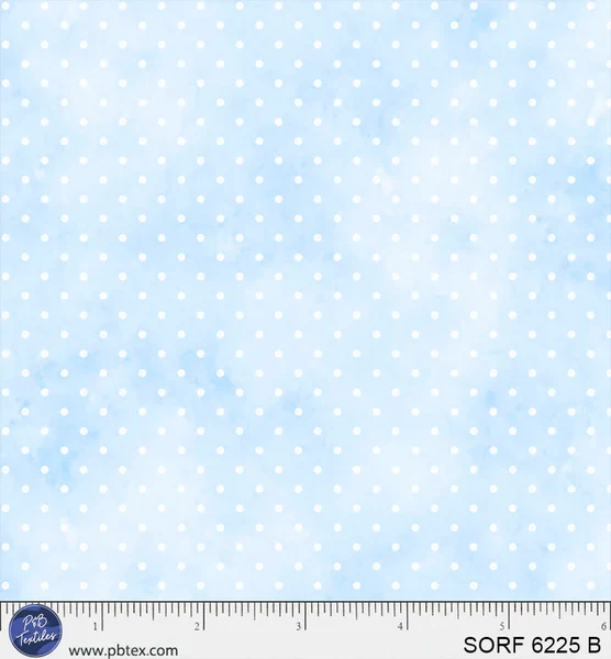 Sorbet Flannel Blue Pin Dot