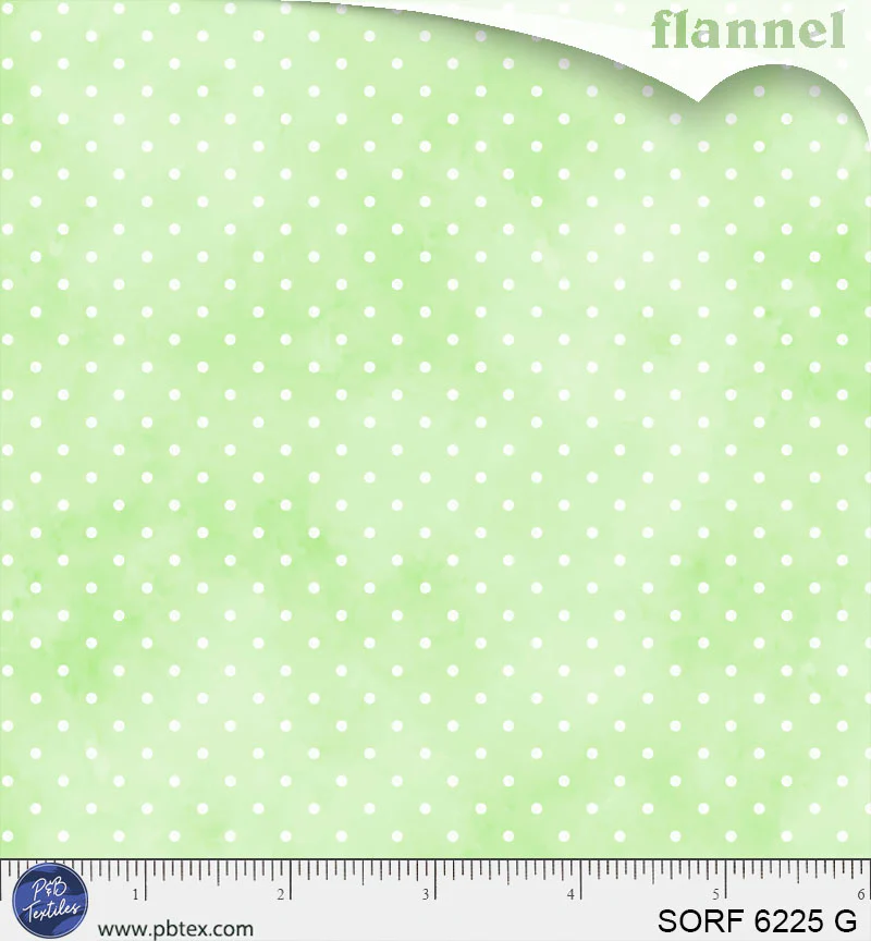 Sorbet Flannel Pin Dot Green