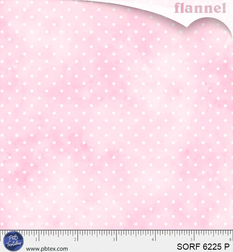 Sorbet Flannel Pin Dot Pink