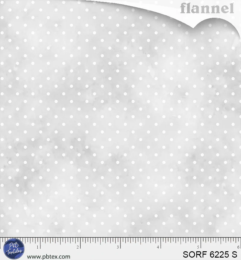 Sorbet Flannel Pin Dot Gray