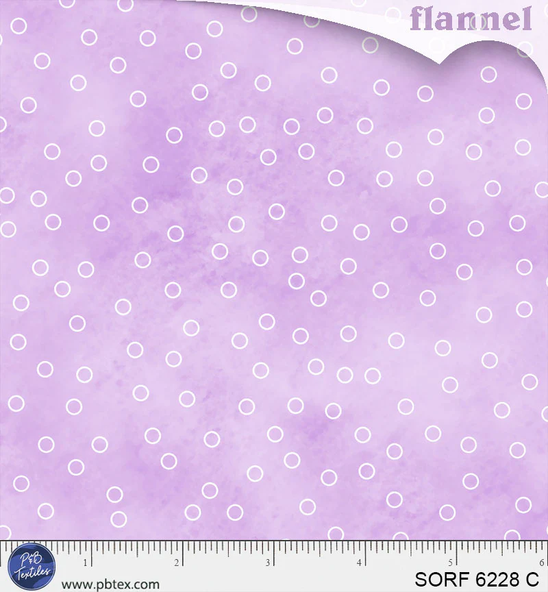 Sorbet Flannel Tossed Open Dot Violet