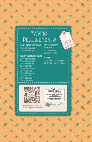 Lori Holt Mercantile Quilt Seeds Pattern Scissors & Buttons