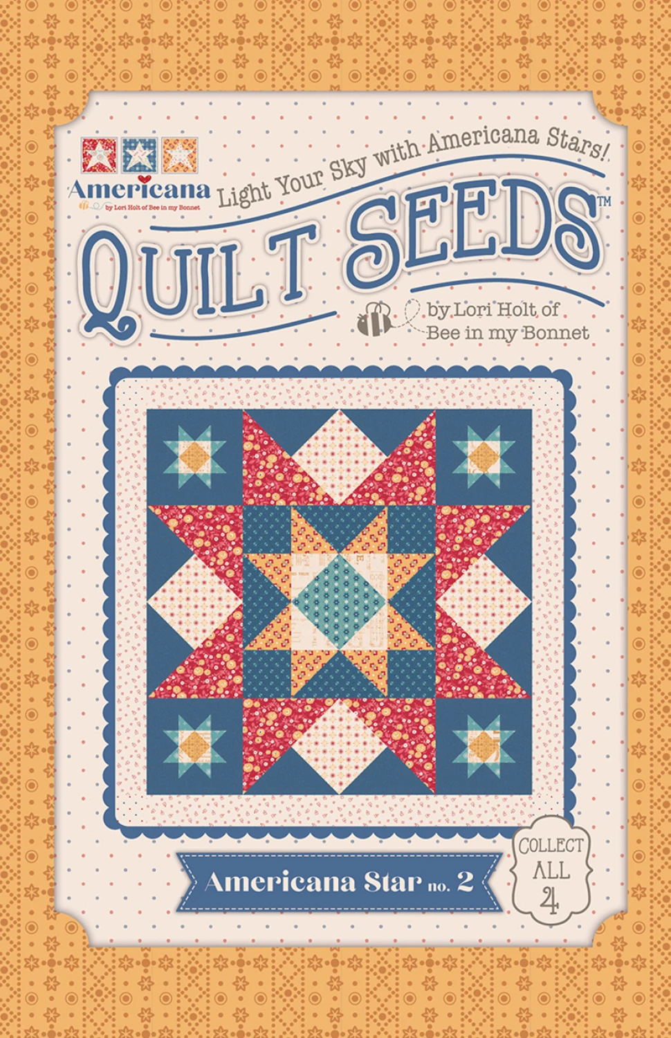 Lori Holt Quilt Seeds Pattern Americana Stars No. 2