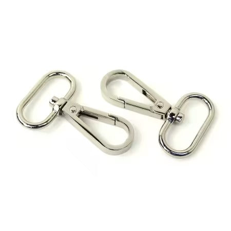 Two Swivel Hooks 1" Nickel