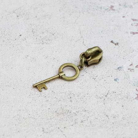Four 5 Key Zipper Pulls Antique
