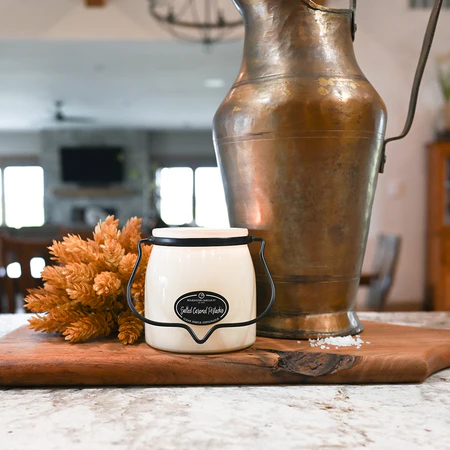 Salted Caramel Pistachio Candle | 16 oz Butter Jar