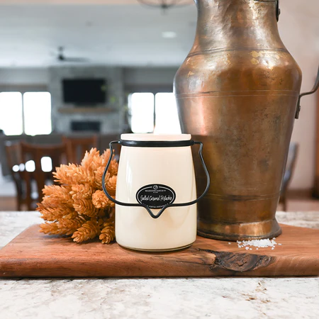 Salted Caramel Pistachio Candle | 22 oz Butter Jar