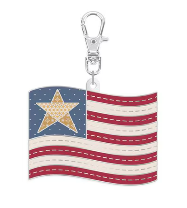 Enamel Happy Charm Flag