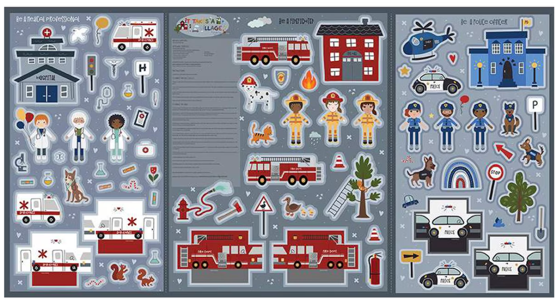 It Takes a Village 36“ x 68” Felt Panel