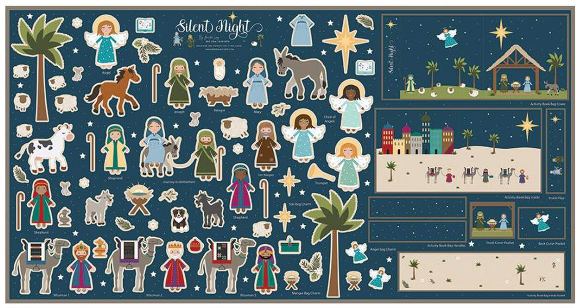 Silent Night 36“ X 69” Felt Nativity Panel