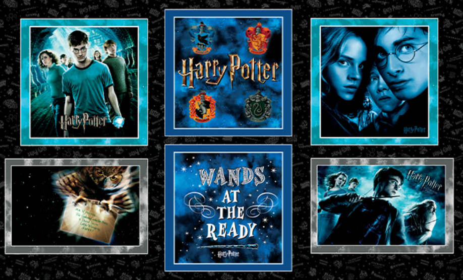 Harry Potter Pillow Panel Black