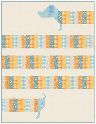 Puppy Dog Kit, 46" x 60", Pattern & Binding Included