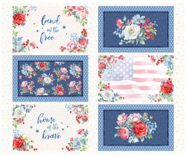 Multi Color Americana Digital 36" Placemat Panel