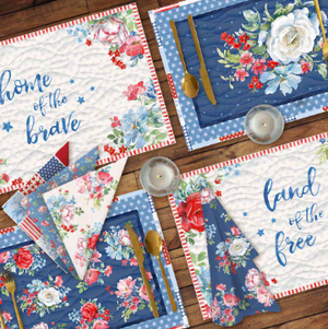 Multi Color Americana Digital 36" Placemat Panel