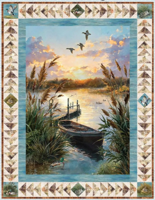 Lake Life Kit, 40" x 52", Pattern & Binding Included