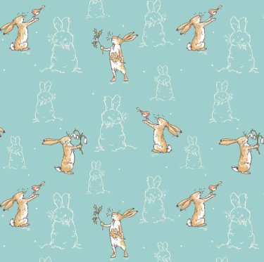 GHMILY 2026 FLANNEL Bunnies Teal