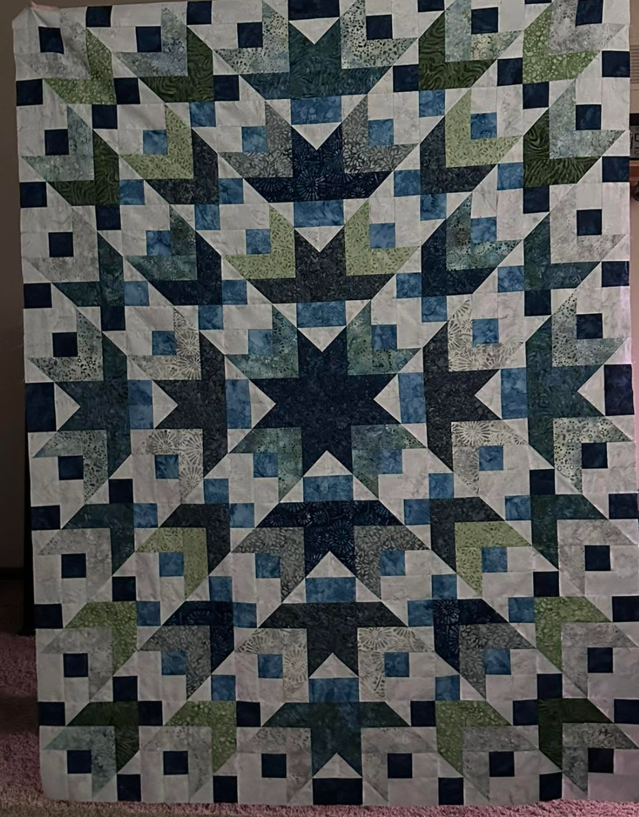 Mystery Five-O Aloha Shoreline Kit, 56x72, Pattern & Binding Included