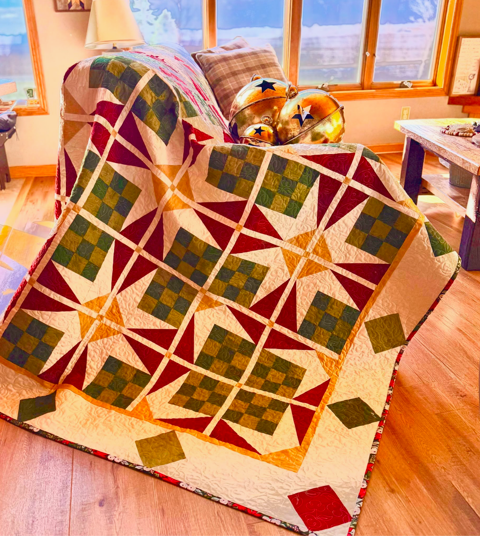 Mystery Five-O Island Hopping Yule Log Lodge Kit, Pattern & Binding Included