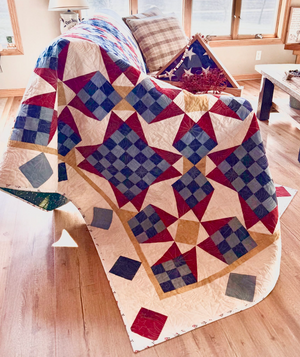 Mystery Five-O Island Hopping Liberty Haven Kit, Pattern & Binding Included