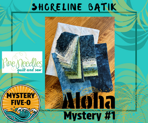 Mystery Five-O Aloha Shoreline Kit, 56x72, Pattern & Binding Included