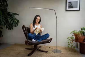 Slimline 4 LED Floor Lamp Brush