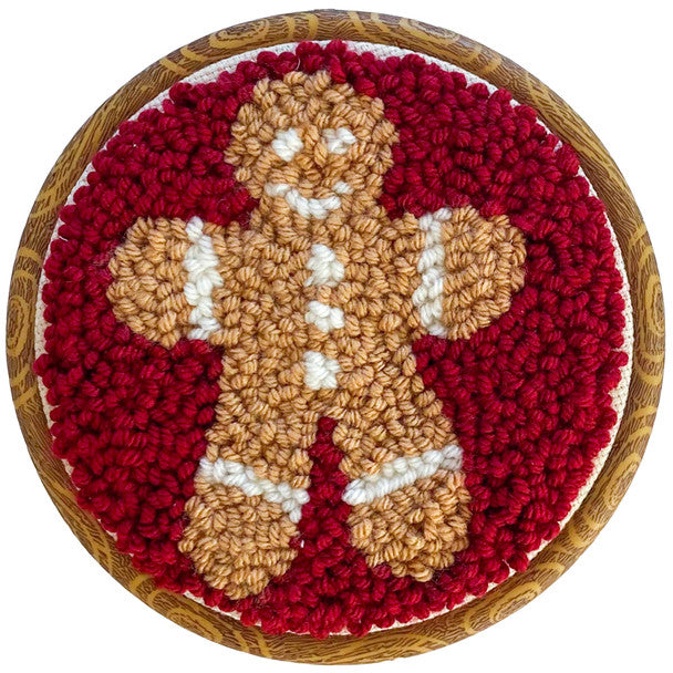 Red Gingerbread Punch Needle Kit - Beginner Kit