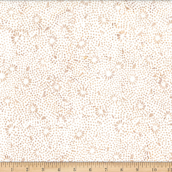 Bali Batik Dotty Flowers - Natural