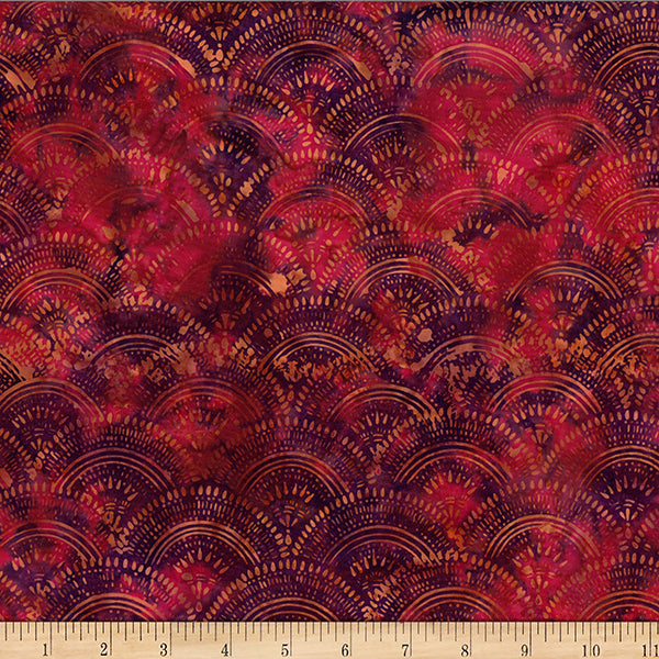 Bali Batik Scallop - Pomegranate
