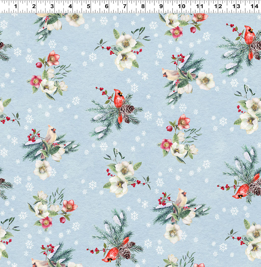 PREORDER Floral Birds Light Denim