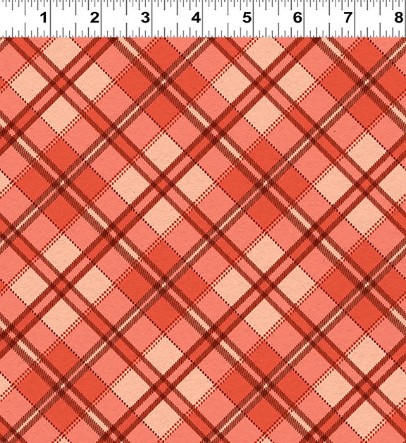 PREORDER Diagonal Plaid Light Red